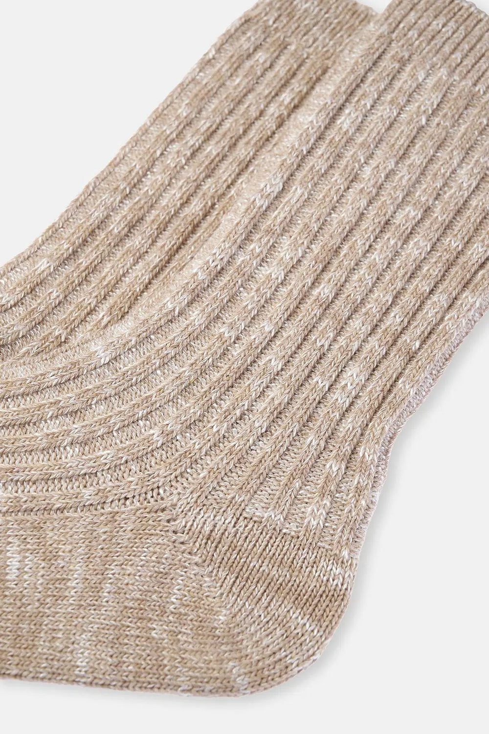 Bej Kadın Pamuklu Kışlık Çorap