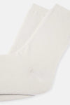 Beyaz Kadın 2'Li Basıc Bambu Çorap