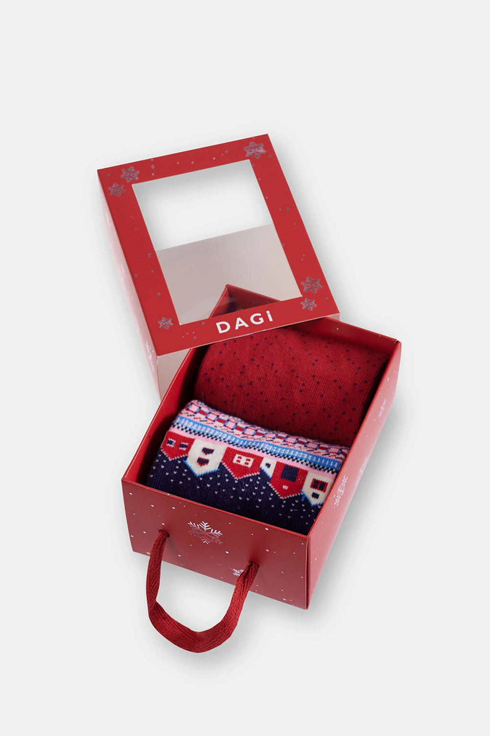 Multicolor Kadın 2'Li Ağaç Desenli Yılbaşı Çorabı