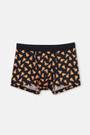 Siyah Desenli Pamuklu Boxer
