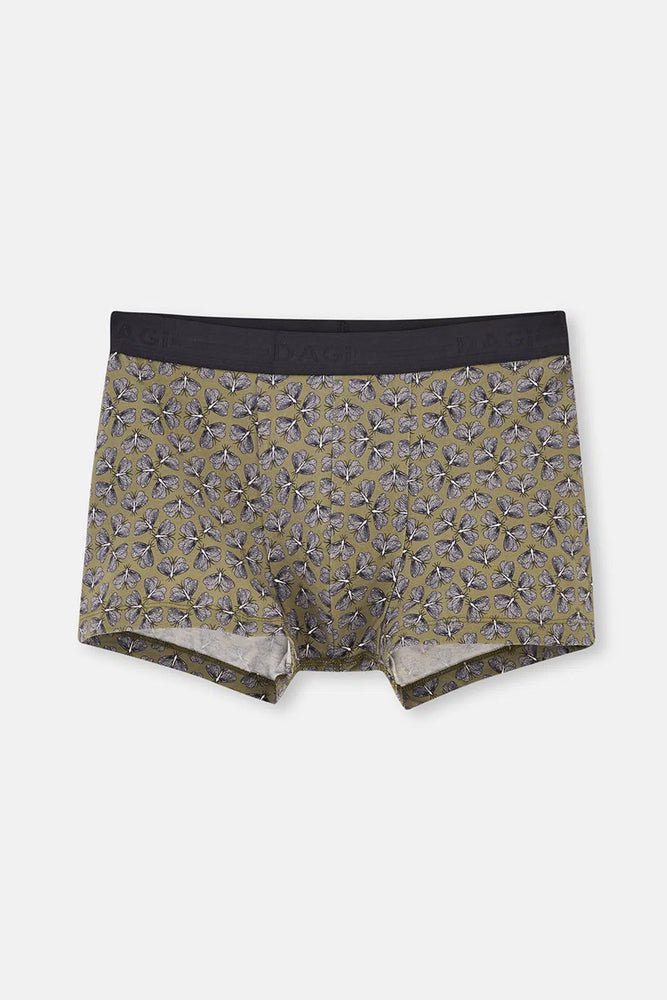 Açık Haki Desenli Pamuklu Boxer