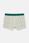 Krem Desenli Pamuklu Boxer