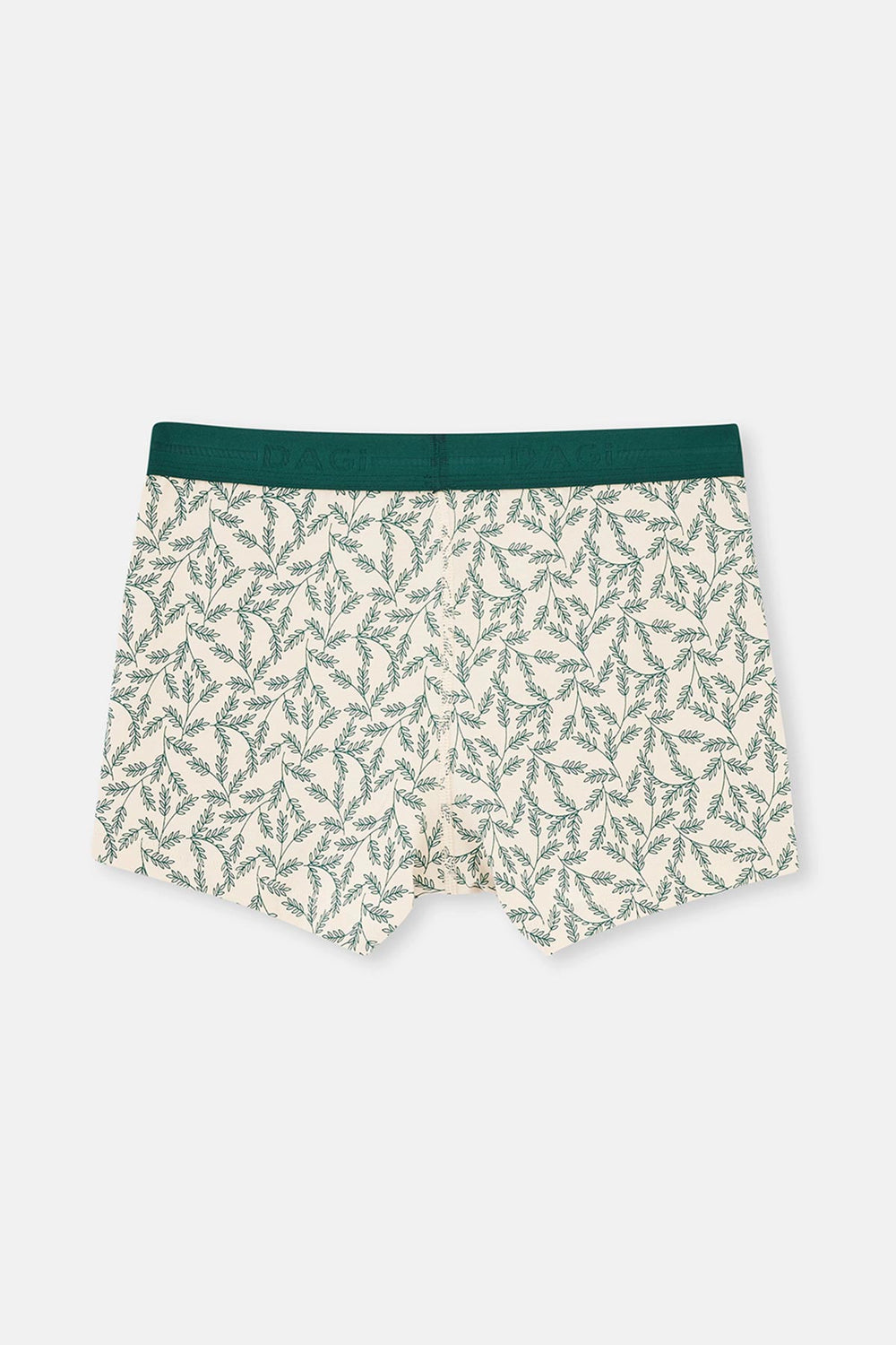 Krem Desenli Pamuklu Boxer