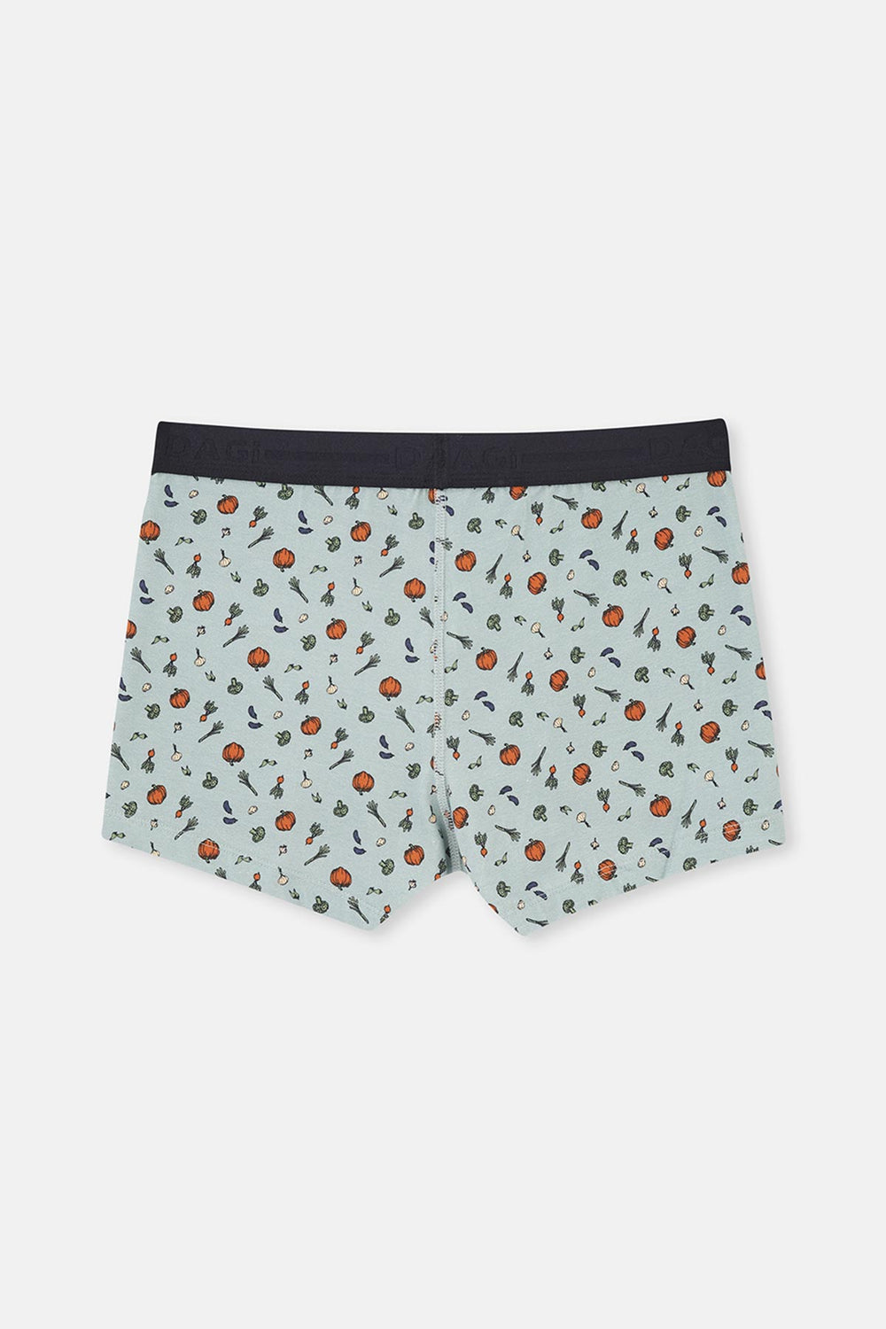 Gri Mavi Desenli Pamuklu Boxer