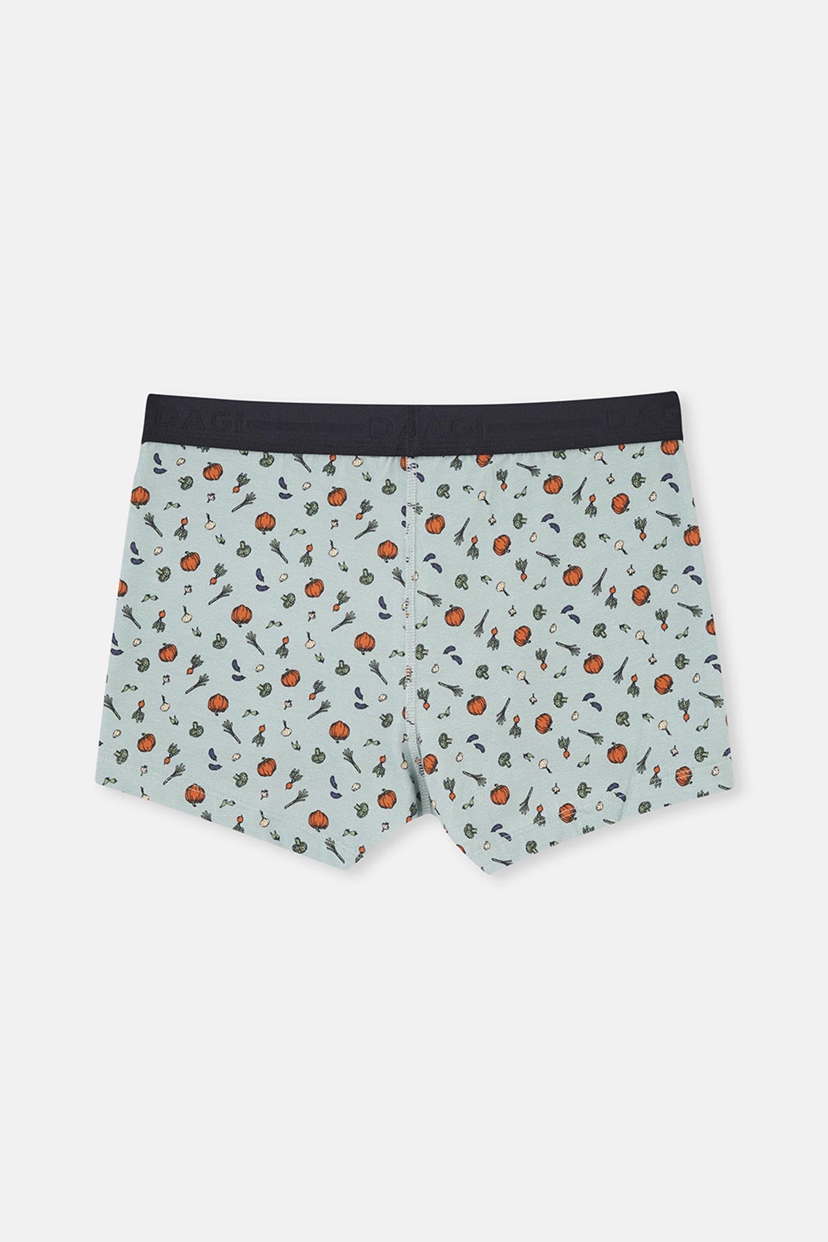 Gri Mavi Desenli Pamuklu Boxer