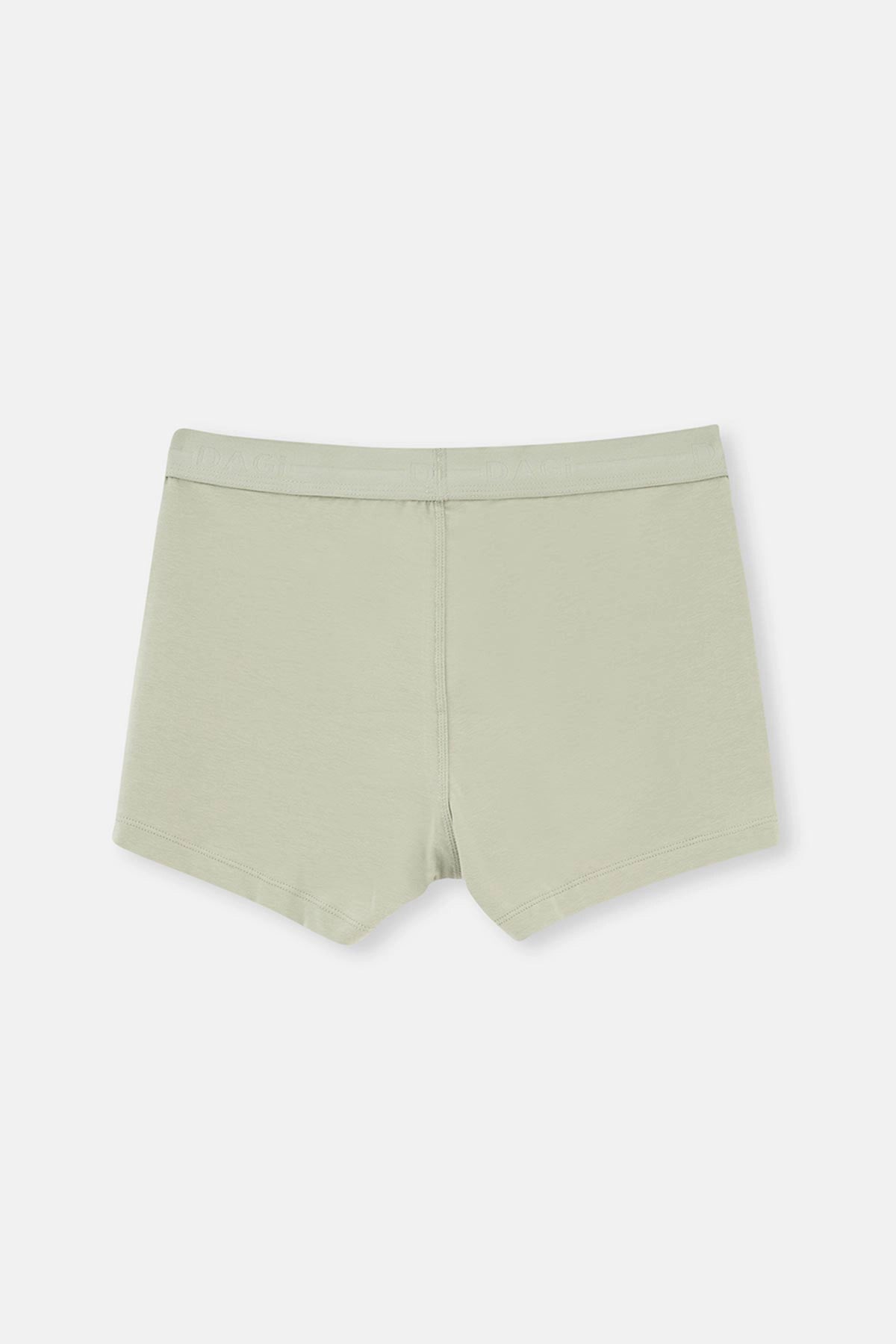 Açık Haki Düz Pamuklu Boxer