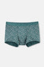 Koyu Yeşil Desenli Micro Modal Boxer