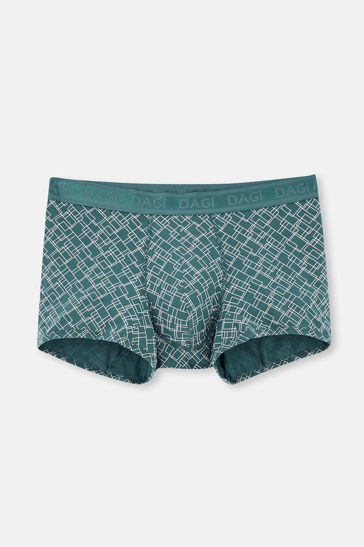 Koyu Yeşil Desenli Micro Modal Boxer