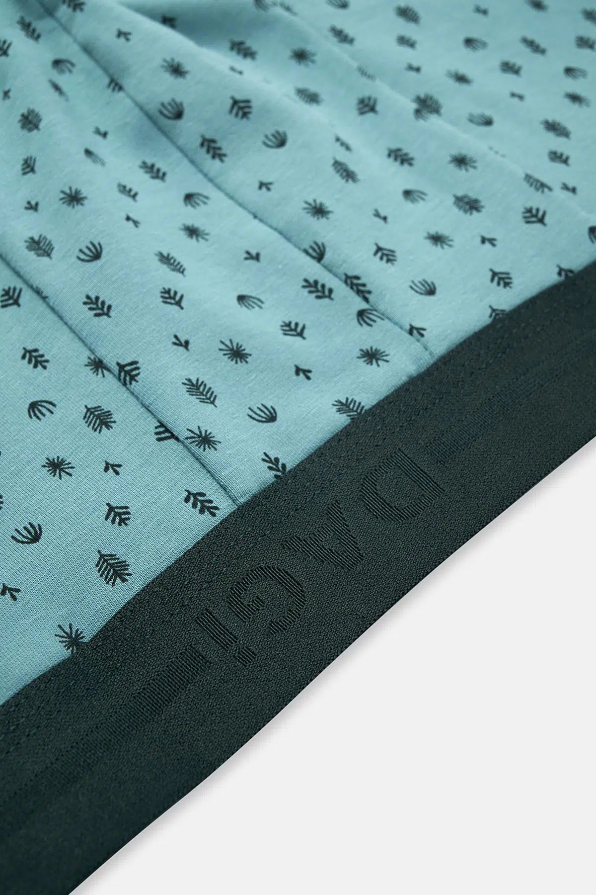 Açık Mavi-Koyu Yeşil 2'li Desenli Pamuk Boxer