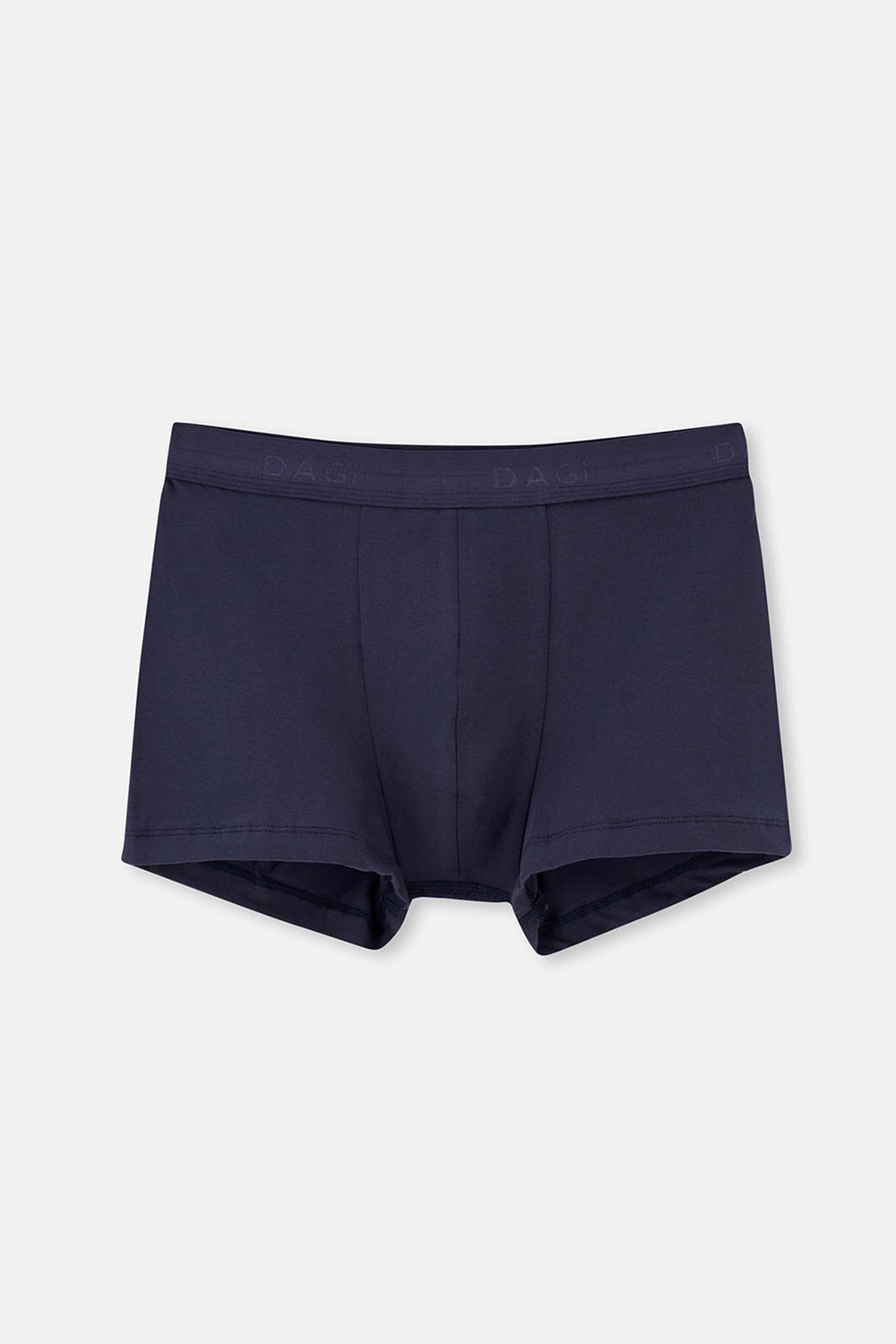 Indigo-Kahverengi 2'li Düz Pamuklu Boxer