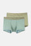 Açık Haki-Açık Mavi 2'li Desenli Micro Modal Boxer