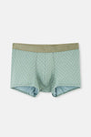 Açık Haki-Açık Mavi 2'li Desenli Micro Modal Boxer