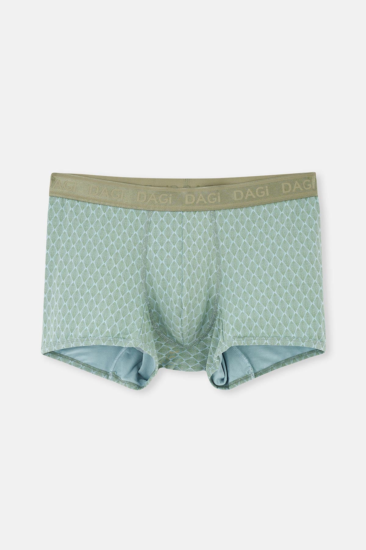 Açık Haki-Açık Mavi 2'li Desenli Micro Modal Boxer