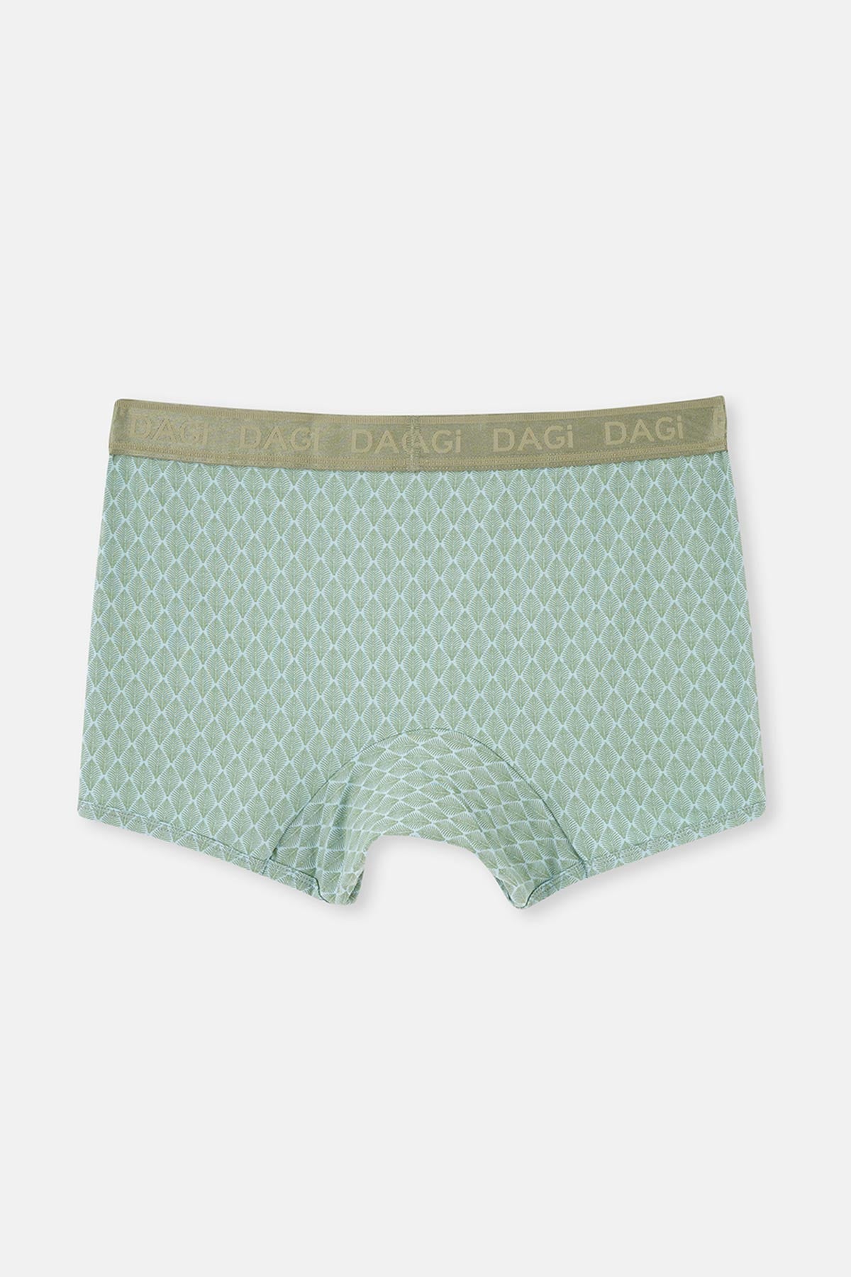 Açık Haki-Açık Mavi 2'li Desenli Micro Modal Boxer