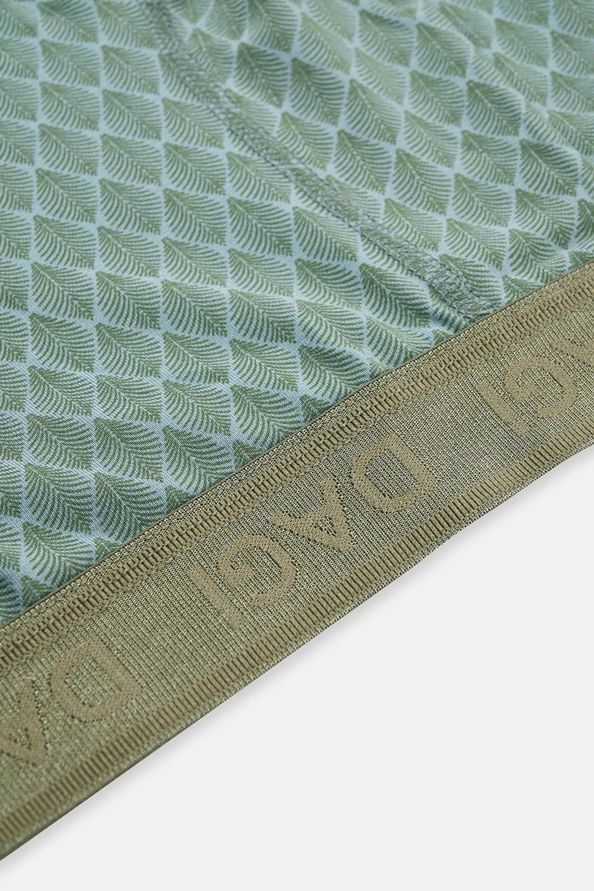 Açık Haki-Açık Mavi 2'li Desenli Micro Modal Boxer