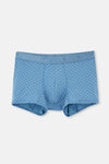 Açık Mavi-Mavi 2'li Desenli Micro Modal Boxer