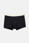Siyah 3'lü Düz Pamuklu Boxer