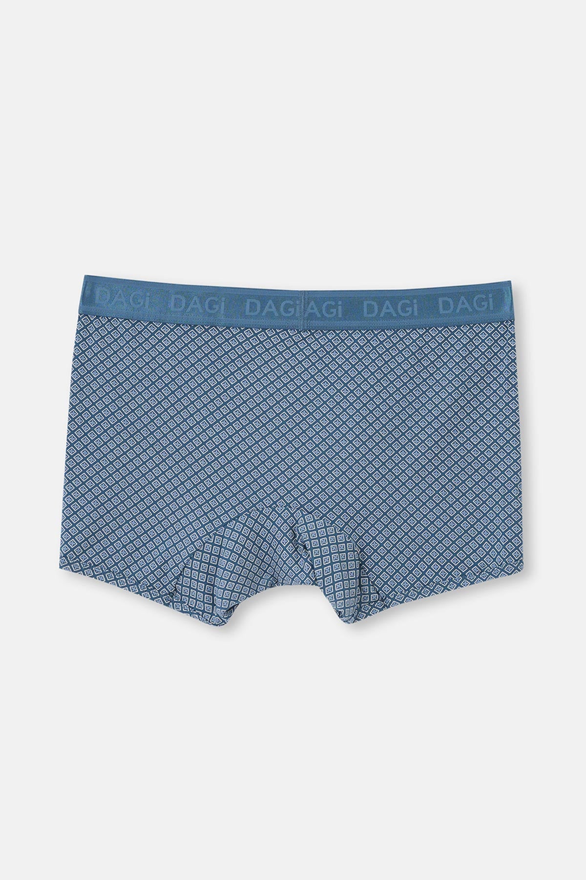 Açık Mavi-Mavi 3'Lü Desenli Micro Modal Boxer