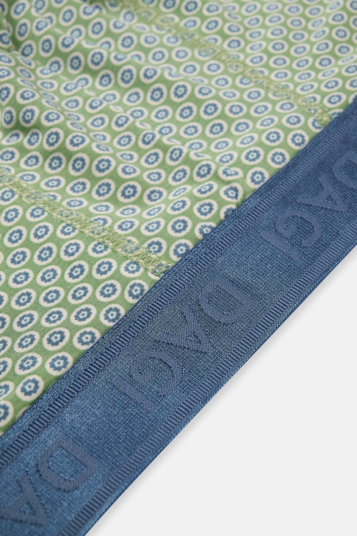 Mavi-Yeşil 3'lü Desenli Micro Modal Boxer