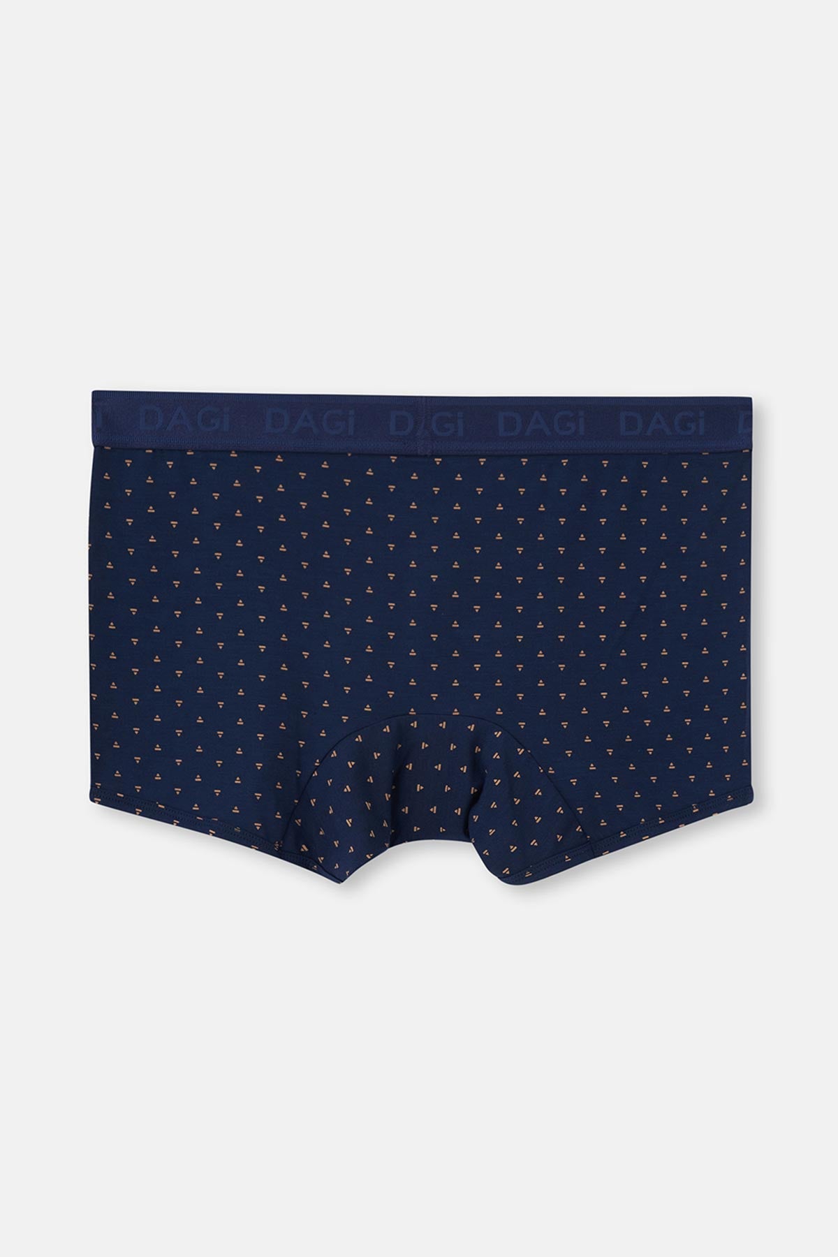 Açık Kahve-Lacivert 3'Lü Desenli Micro Modal Boxer