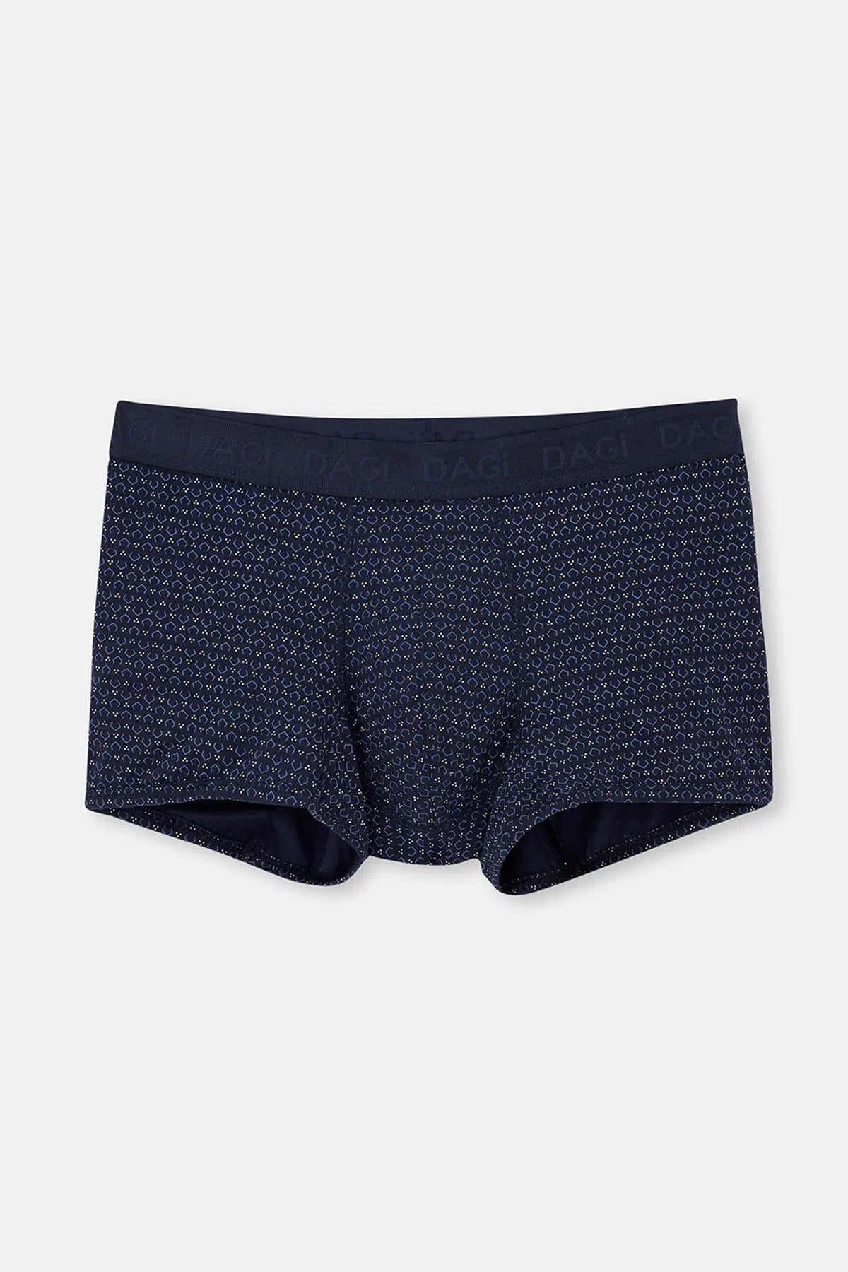 Lacivert-Mavi 3'lü Desenli Micro Modal Boxer