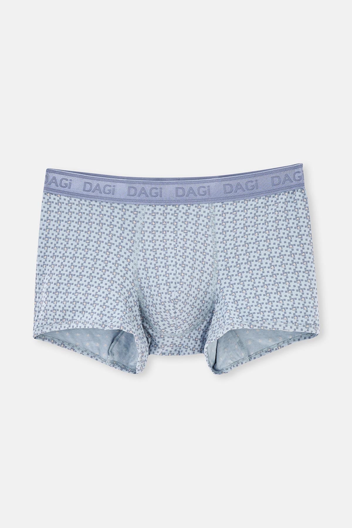 Açık Gri-Gri 3'lü Desenli Micro Modal Boxer
