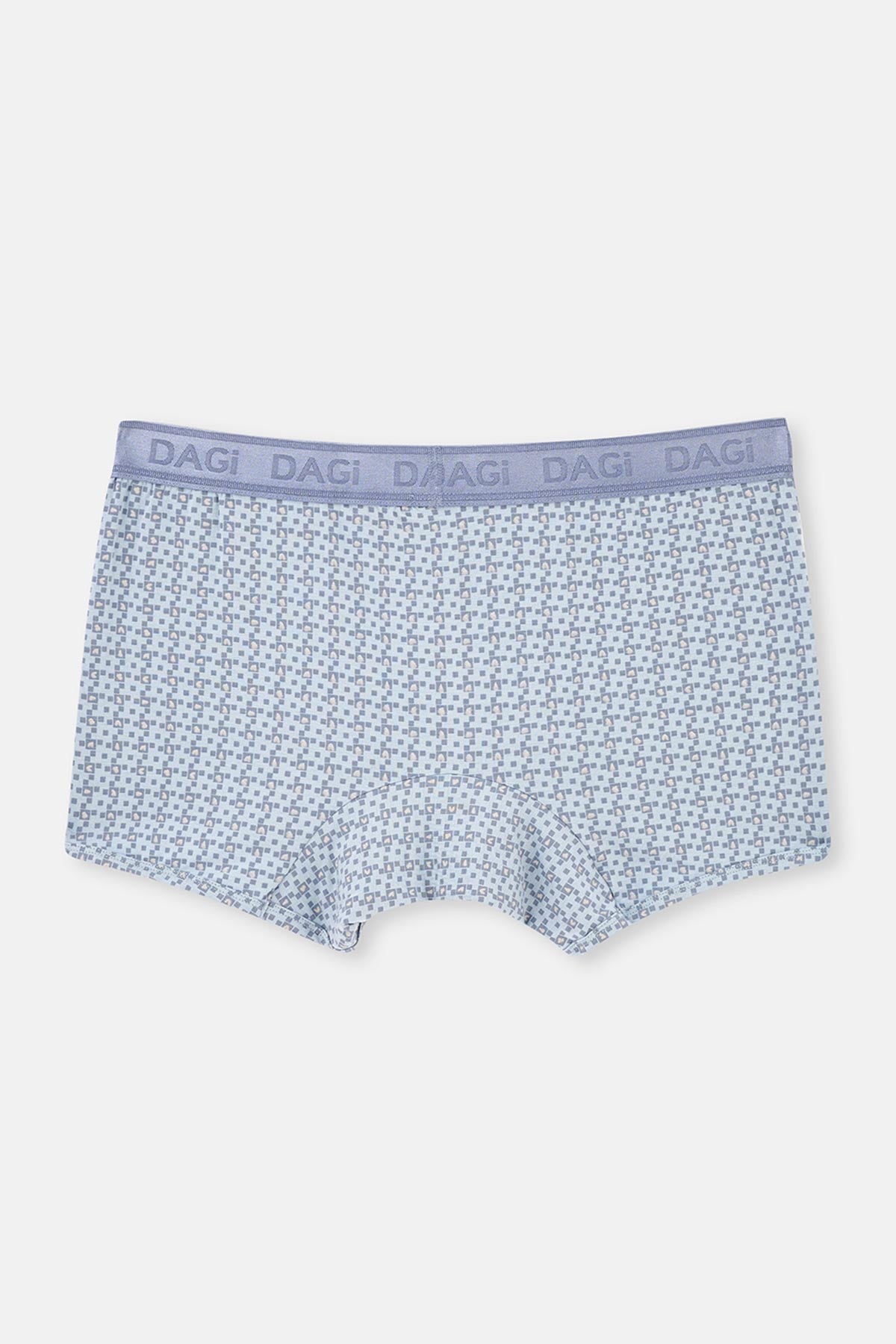 Açık Gri-Gri 3'lü Desenli Micro Modal Boxer