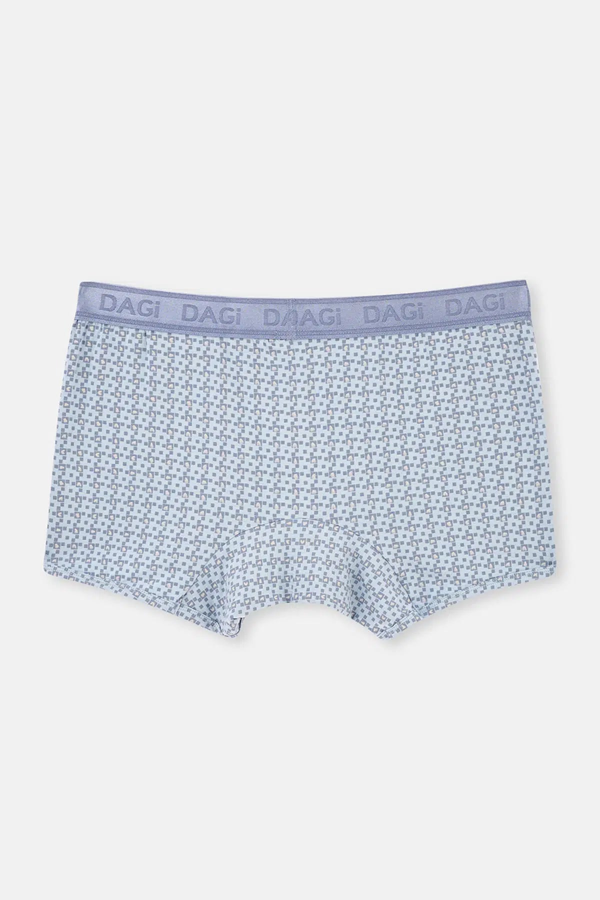 Açık Gri-Gri 3'lü Desenli Micro Modal Boxer