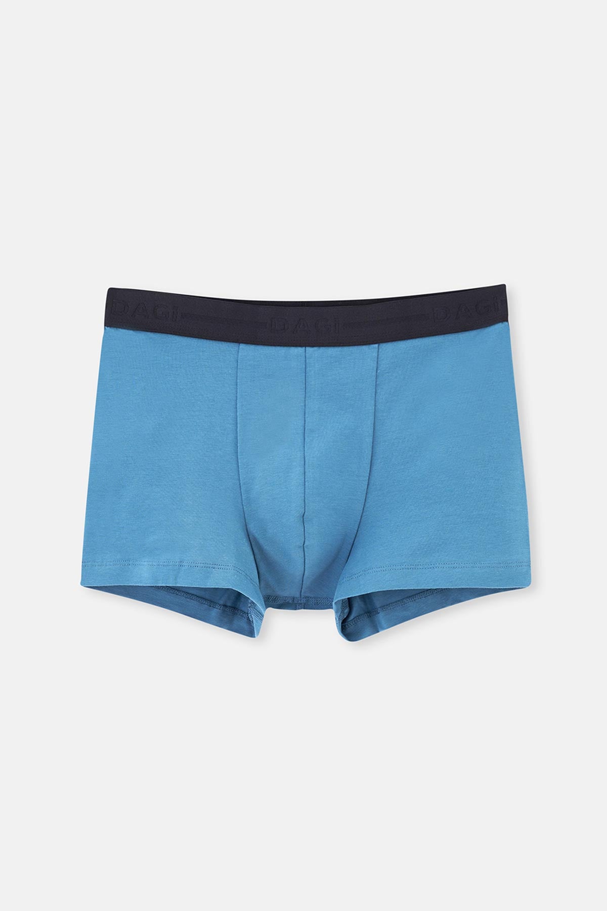 Açık Mavi-Mürdüm-Siyah 3'lü Düz Pamuk Boxer