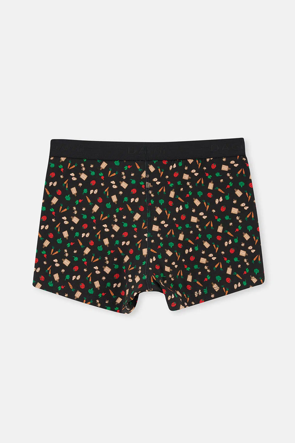 Siyah 2'li Desenli Pamuk Boxer