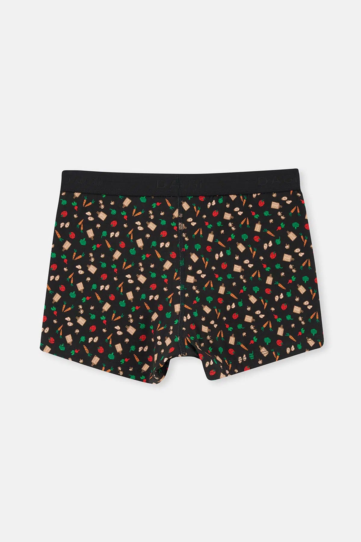 Siyah 2'li Desenli Pamuk Boxer