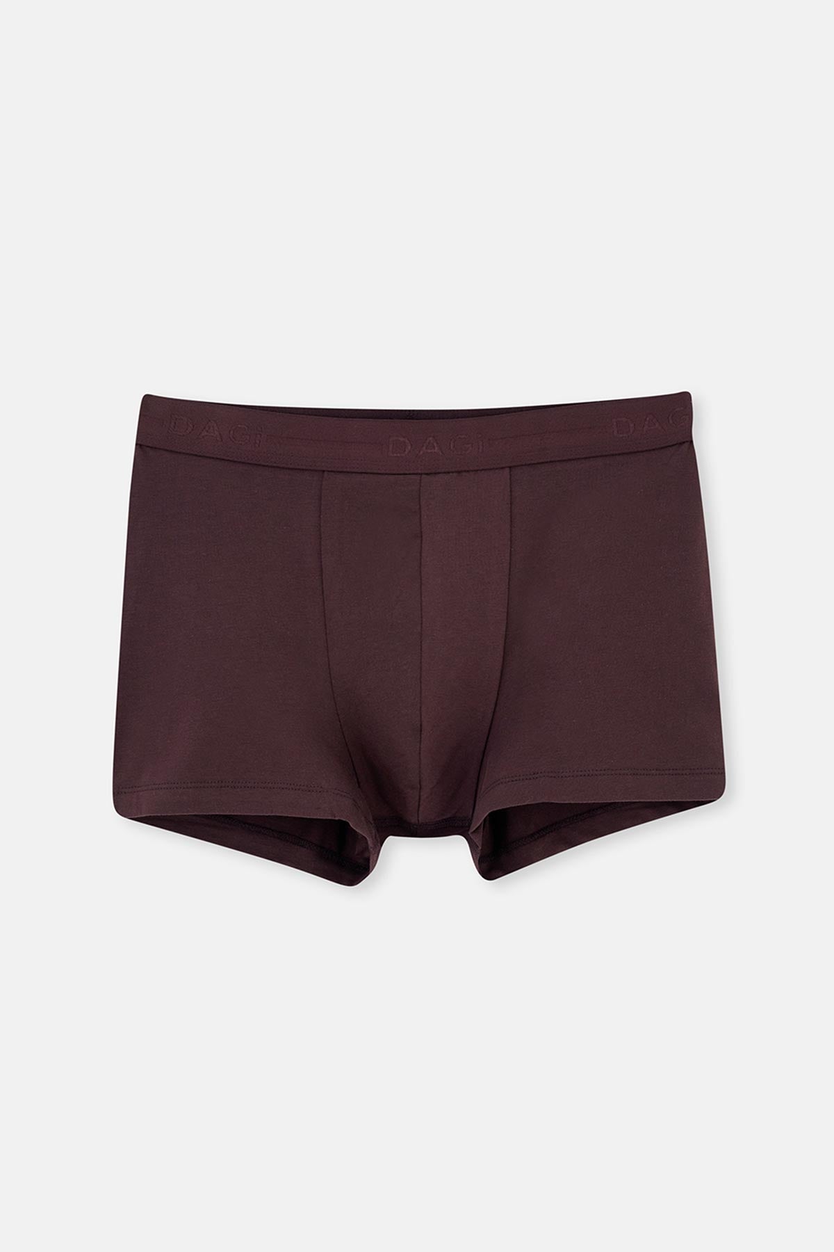 Koyu Kahve-Mavi 2'li Desenli Pamuk Boxer