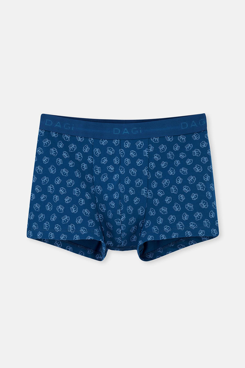 Lacivert 2'li Desenli Pamuk Boxer
