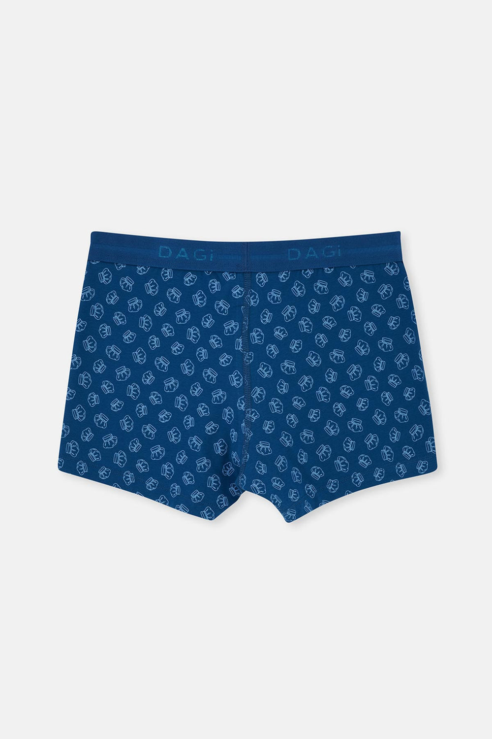 Lacivert 2'li Desenli Pamuk Boxer