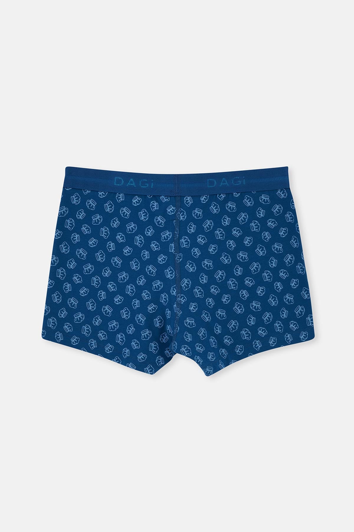 Lacivert 2'li Desenli Pamuk Boxer