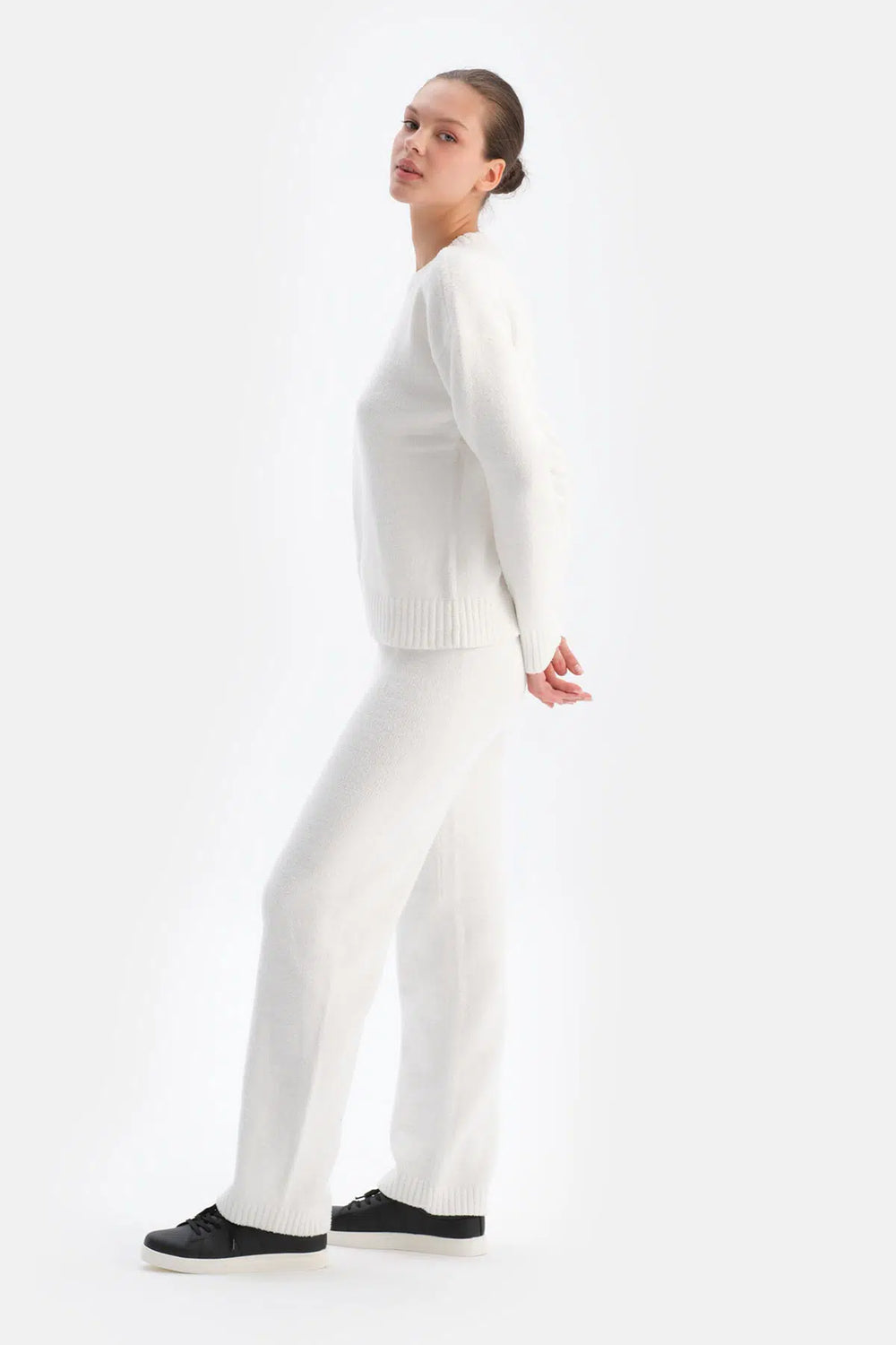 Beyaz Polar Sweatshırt