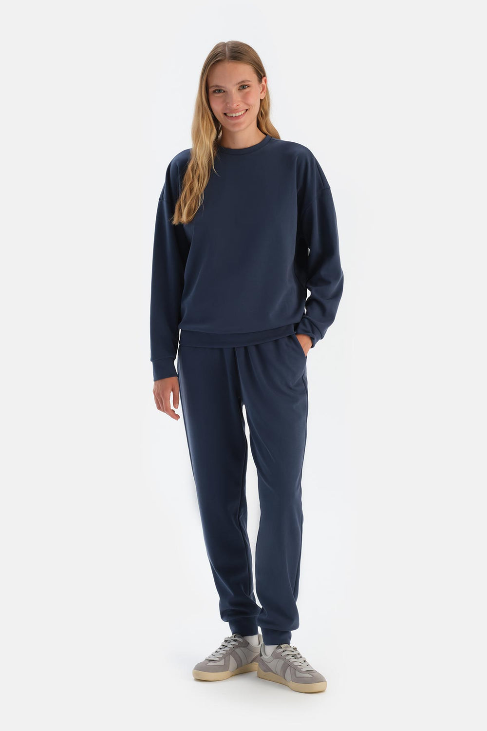 Lacivert Jogger Paça Modal Pantolon