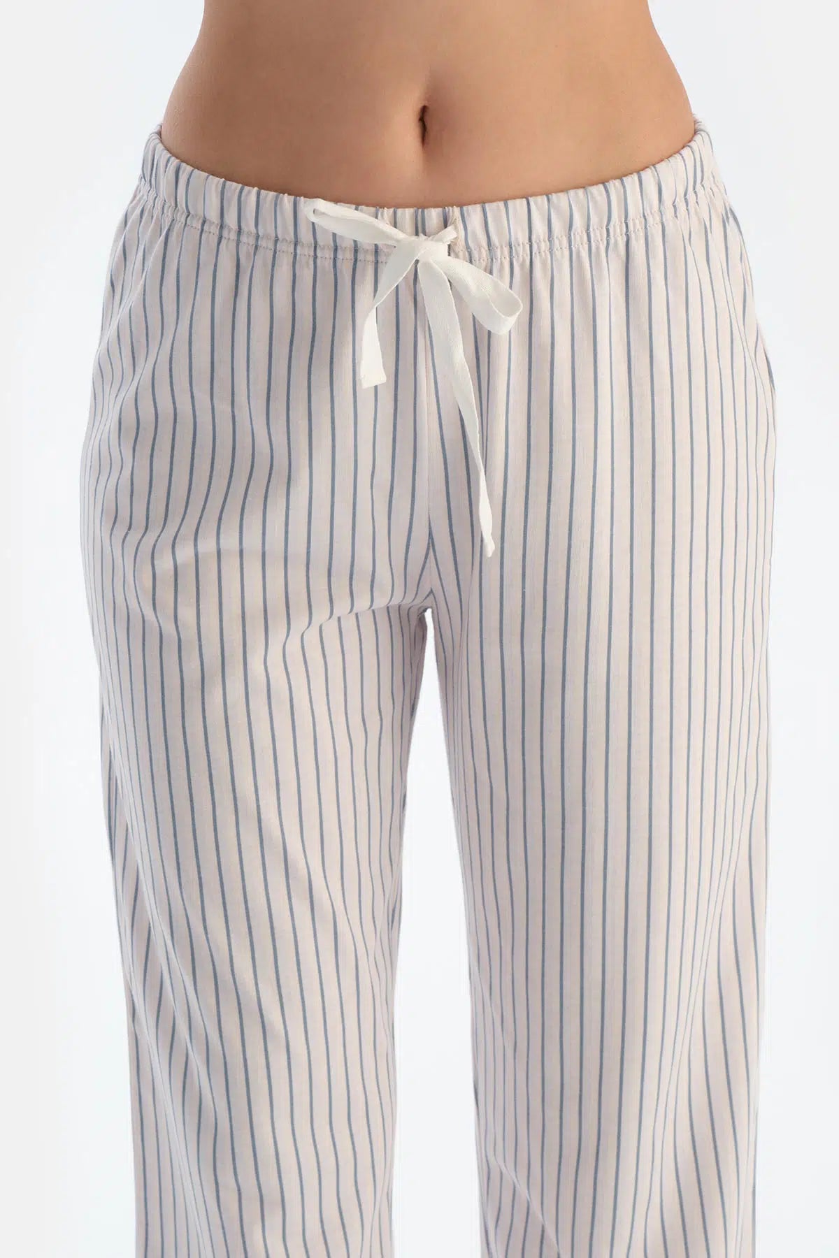 Açık Lila Baskı Detaylı Uzun Kollu Pijama Takımı