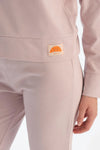 Lila Slogan Baskı Detaylı Uzun Kol Pamuklu Pijama Takımı