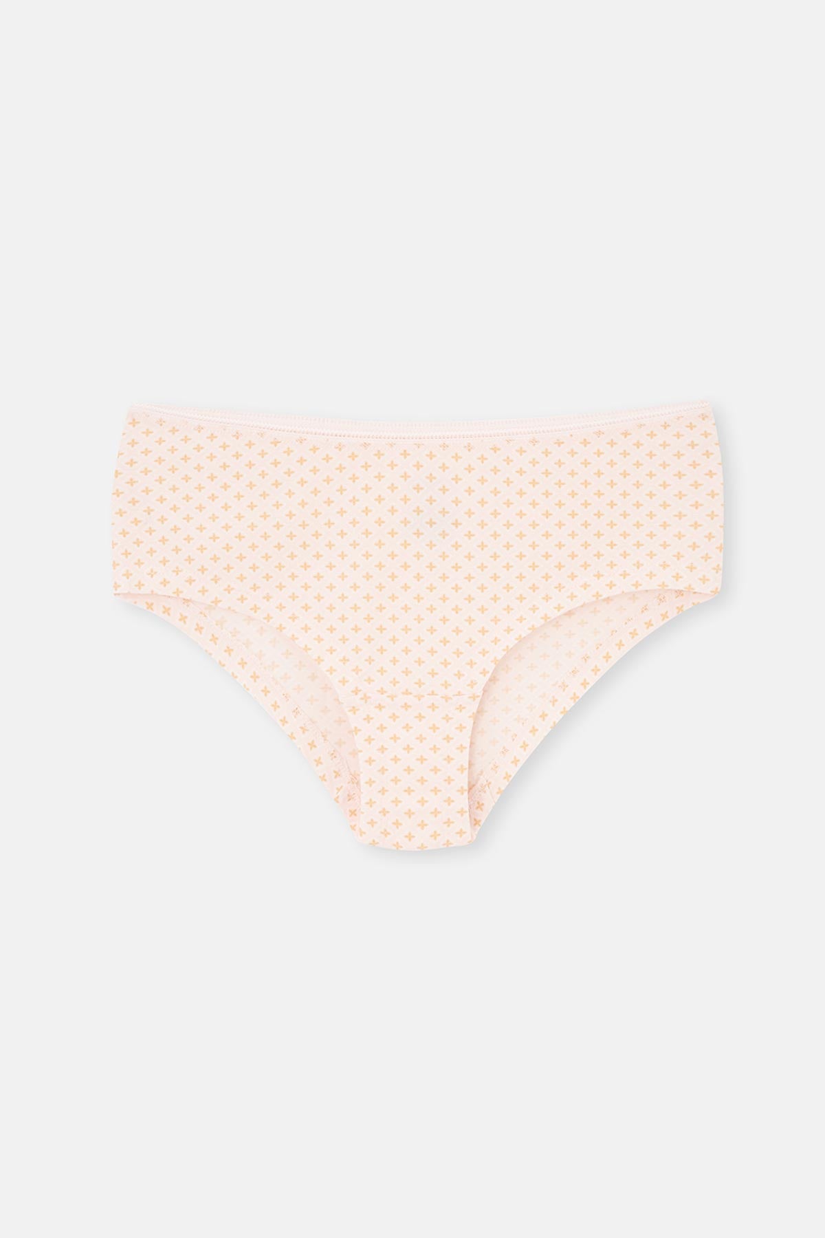 Açık Somon-Soft Pembe Soft Kadın 3'lü Desenli Hipster Külot