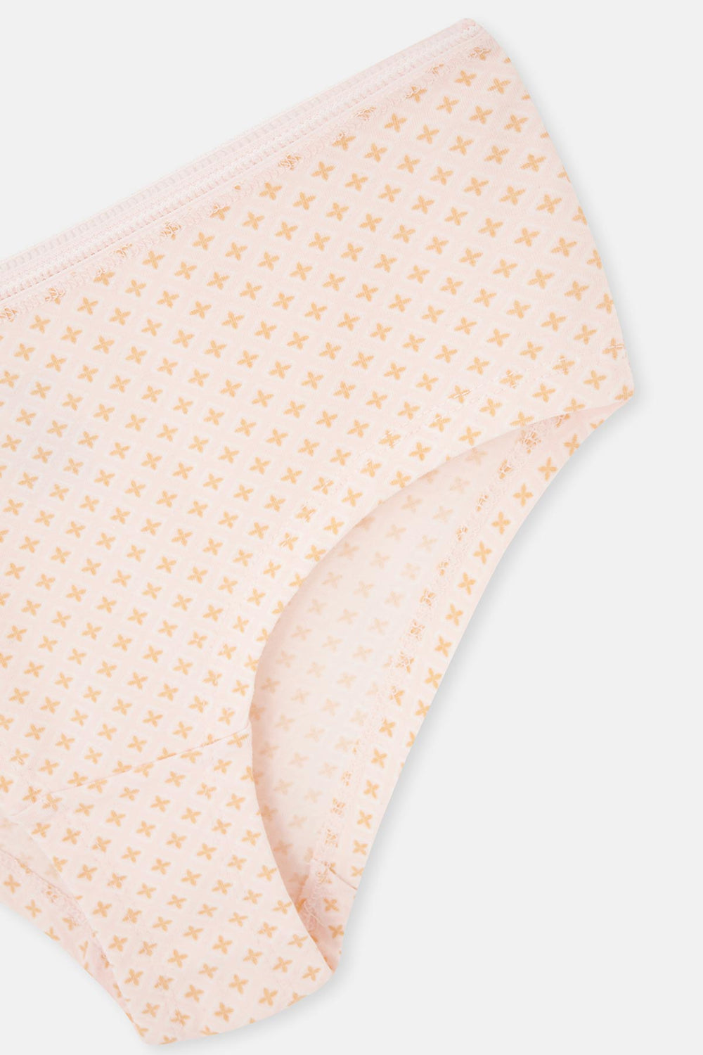 Açık Somon-Soft Pembe Soft Kadın 3'lü Desenli Hipster Külot