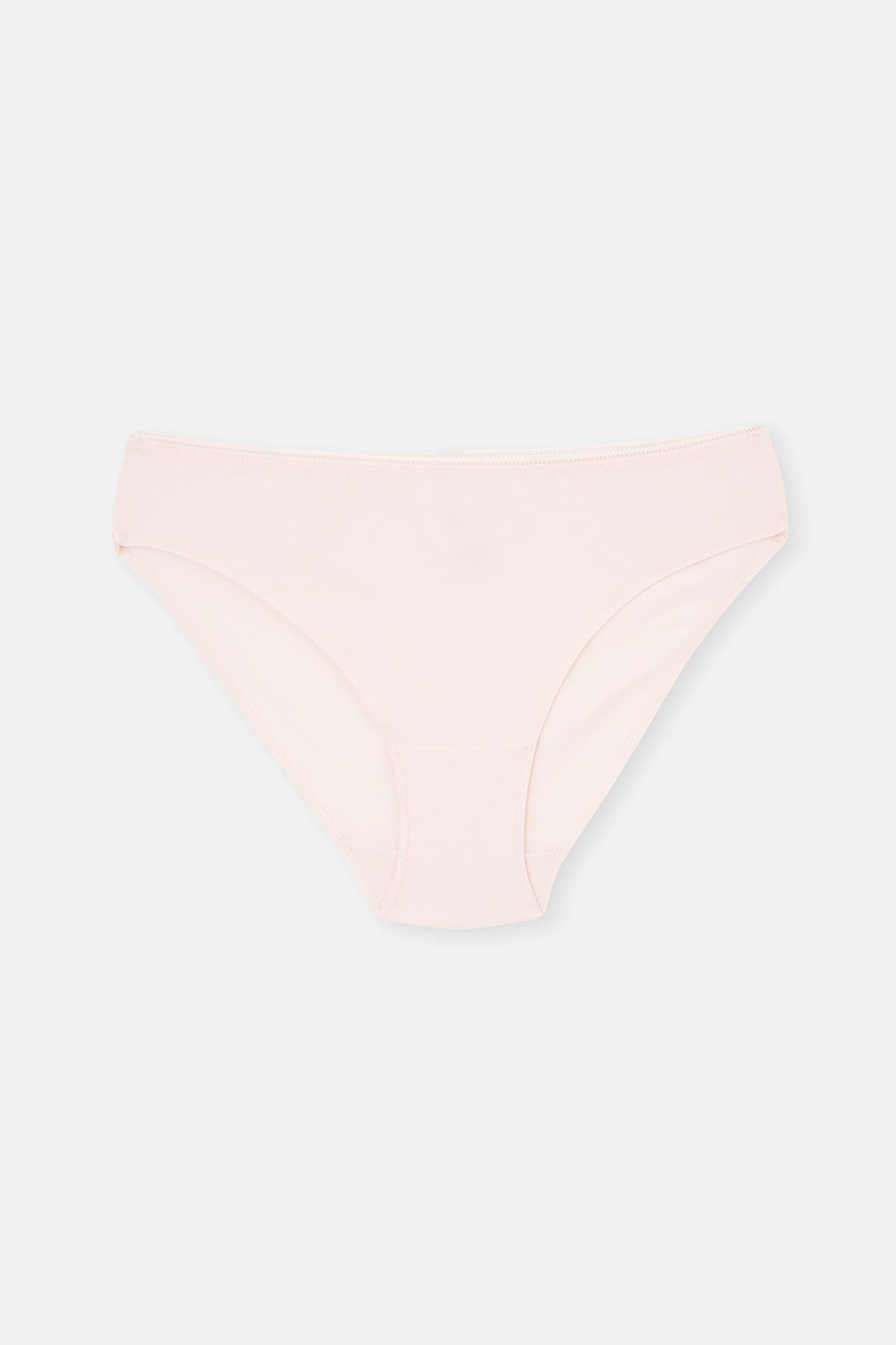 Açık Somon-Soft Pembe Soft Kadın 3'lü Desenli Brıef Külot