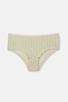 Somon-Yeşil Kadın 3'lü Desenli Hipster Külot