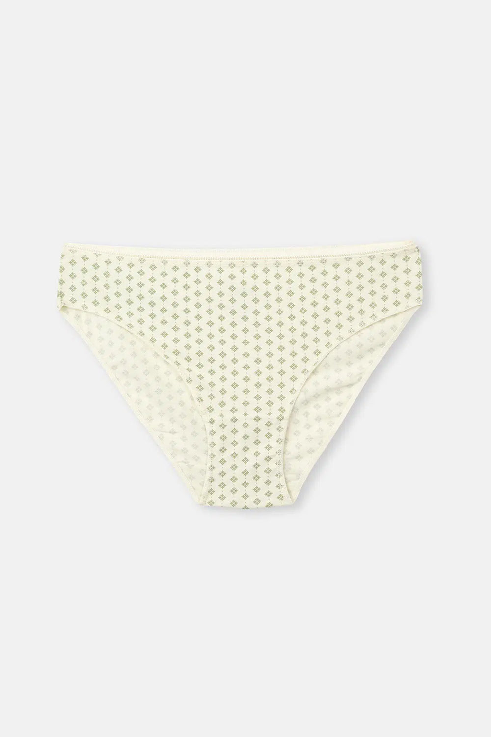 Somon-Yeşil Kadın 3'lü Desenli Brief Külot