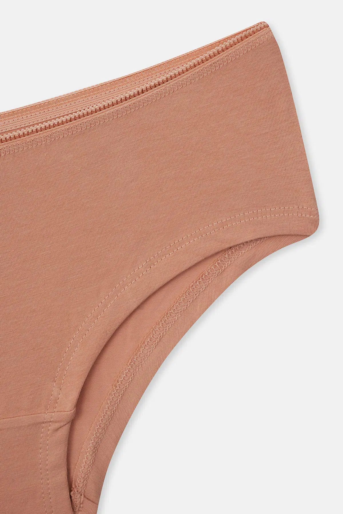 Açık Somon-Soft Pembe Soft Kadın 3'lü Düz Hipster Külot