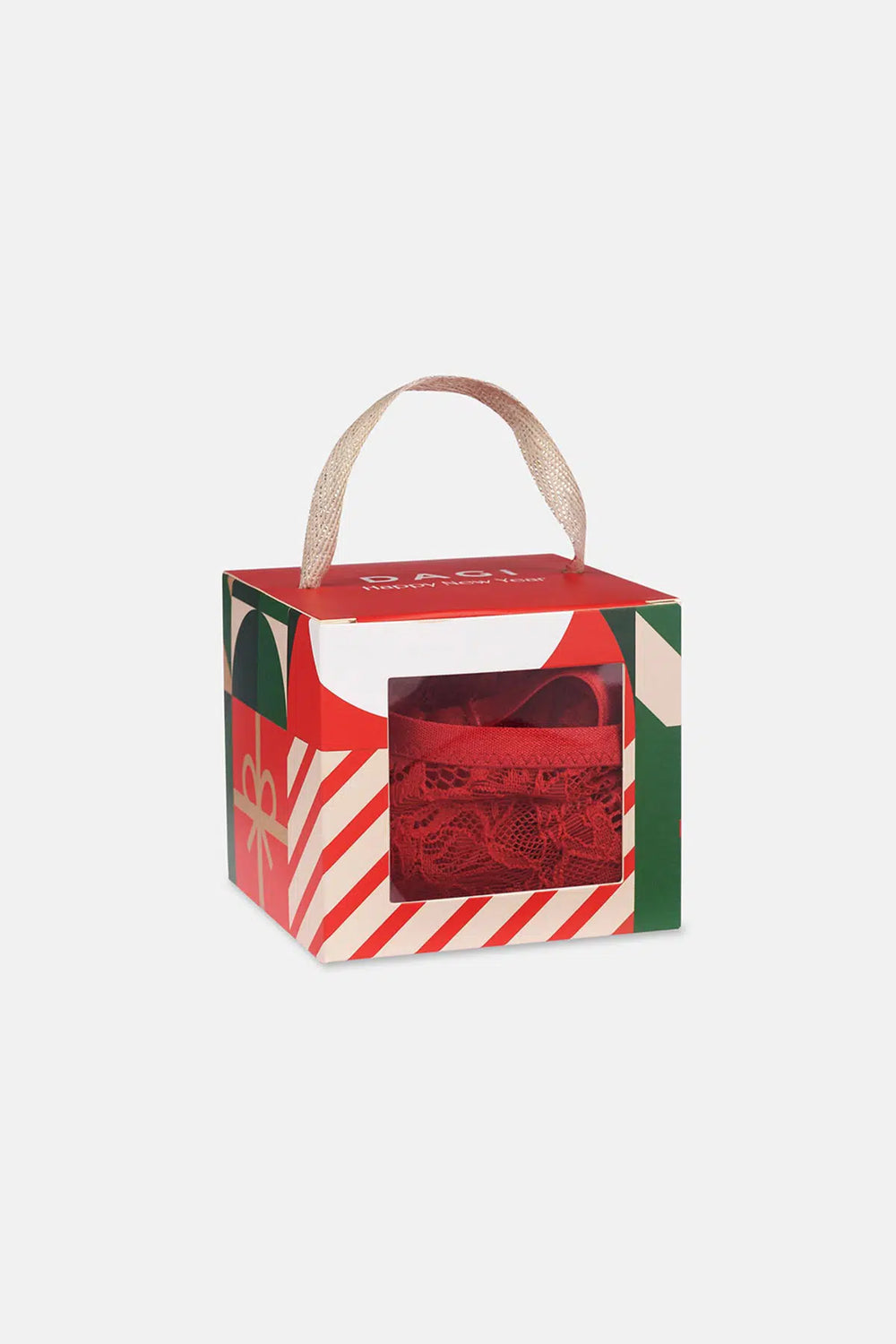 Kırmızı Arka Aksesuar Detaylı Dantelli Thong Külot