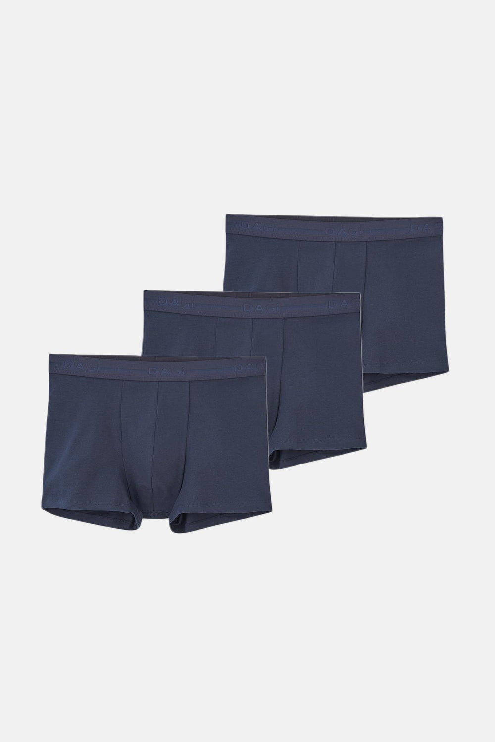 Lacivert 3'lü Düz Pamuk Boxer
