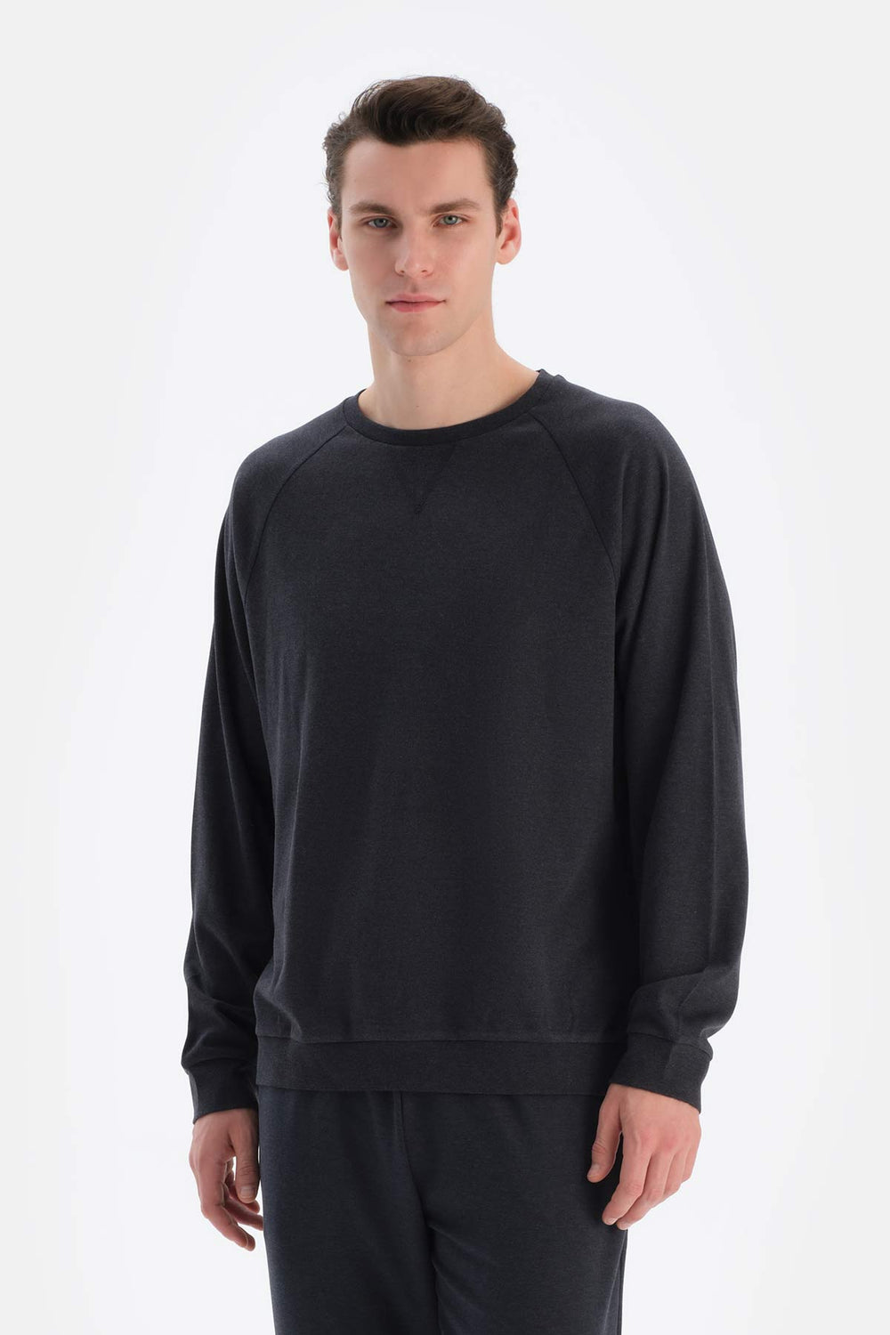 Füme Ribana Detaylı Bis Yaka Everfresh Sweatshırt