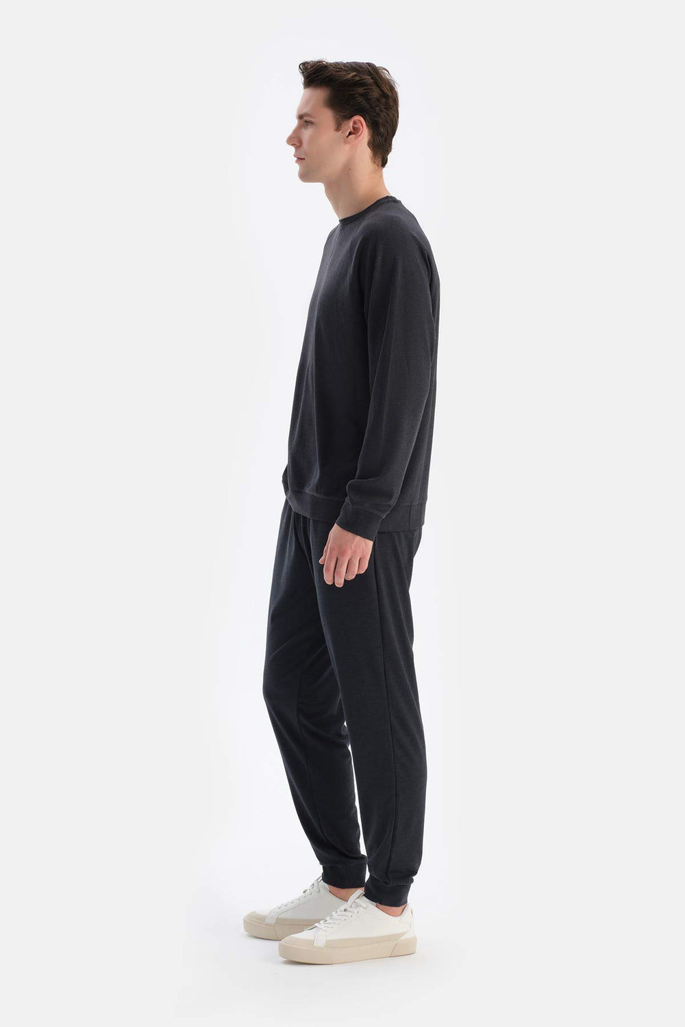 Füme Ribana Detaylı Bis Yaka Everfresh Sweatshırt