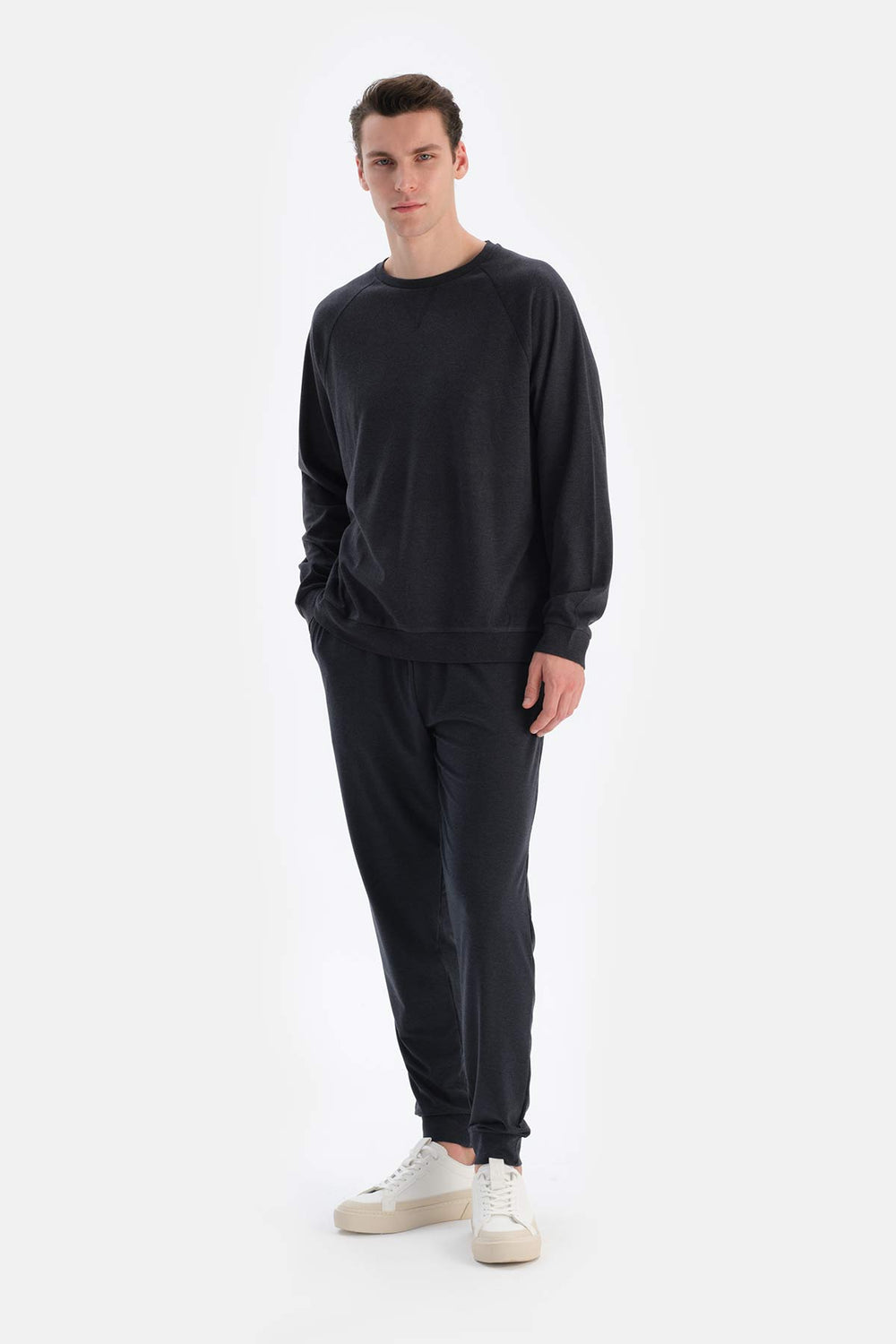 Füme Ribana Detaylı Bis Yaka Everfresh Sweatshırt